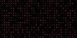 Abstract background of red dots on black background, vector illustration