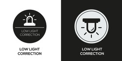 Creative (Low light correction) Icon, Vector sign.