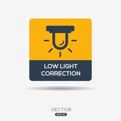 Creative (Low light correction) Icon, Vector sign.