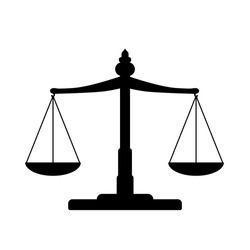 justice scale vector illustration. Good template for justice design.