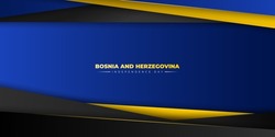 Blue and yellow geometric abstract background. Bosnia and herzegovina Independence day template. Also good template for bosnia and herzegovina national day design.