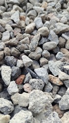 Pebbles and gravels close up