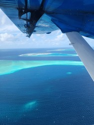Maldives Island Sea Plane Indian Ocean
