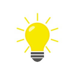 Light bulb icon isolated on white background. Vector illustration. Eps 10.