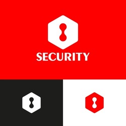 Polygon key logo design concept. Safety logomark illustration. Can representing defence, attack, virus, vpn, hacker, security.