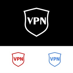 Mininal VPN logo design concept. Security logomark illustration. Can representing hacker, shield, system, blockchain, guard, defence, code, tech.