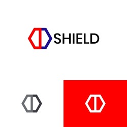Security shield logo design concept. Cyber logomark illustration. Can representing defence, vpn, tech, hacker, system, blockchain. 