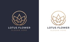 beauty lotus flower logo design 