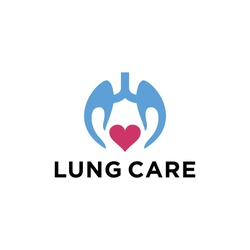 Lungs & Hearth Vector. Medicine logo, medical icon. Logo design template for clinic. Heart vector symbol