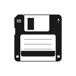 Diskette or floppy disk icon vector illustration in trendy design style, isolated on matching cool background. Editable 3d art image illustration EPS file. Perfect graphic resources for you.
