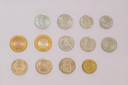 INDIAN METAL MONEY. INDIAN COIN CURRENCY. INDIAN COINS. HARD CASH CURRENCY. 