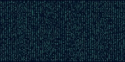 Abstract Technology Machine Code Background. Random Binary Hexadecimal Code. Matrix with Digits. Vector Illustration. Hacking, Cryptography, Malware, Reverse Engineering, Data Analysis Backdrop.
