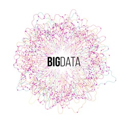 Big Data Visualization. Futuristic Science/Finance Infographic Design. Complex Visual Data Background. Abstract Data Graph. Vector Illustration.