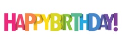 HAPPY BIRTHDAY colorful type banner