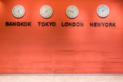 wall clock for  to indicate world international time zone.