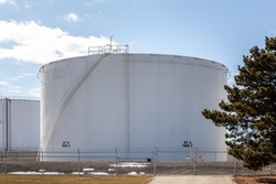 A petrochemical storage tank for Jet A fuel near an airport