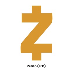 ZCash ZEC crypto currency logo and symbol vector illustration. Decentralized finance concept virtual money. Can be used as icons, symbols, emblems and badges. 