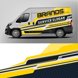 Car branding design for a company. Branded car pasting.
