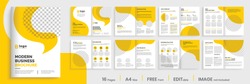 Brochure template layout design,yellow minimal business profile template layout,16 pages brochure, annual report minimal template layout design, multipage orange brochure template layout.