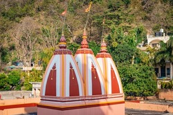 indian temple dome top architecture from different angle image is taken at haridwar uttrakhand india on Feb 23 22.