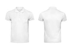 White t shirt design template isolated on white with clipping path 