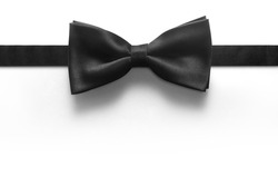 Black bow tie isolated on white background