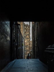dark alley in edinburgh city