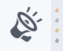 Noisy Loudspeaker - Carbon Icons. A professional, pixel-aligned icon.  
