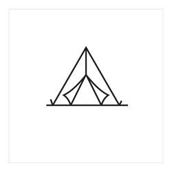 tent, camping area, shelter, adventure flat icon design and symbol