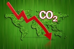 Reduce CO2 Emissions Concept Green Business Using Renewable Energy Can Limit Climate Change and Global Warming, Sustainability                                             