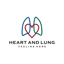 heart and lung logo design inspiration