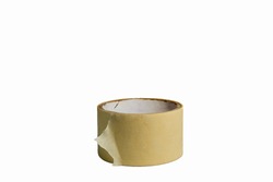 Used paper duct tape on white background , isolated
