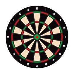 color darts board target. Equipment for sports competitions. Vector