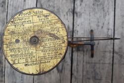 Pendulum scales around 1900, for postage calculation in pfennig
