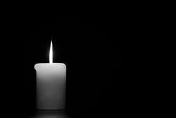 Black and White Low Key Candle