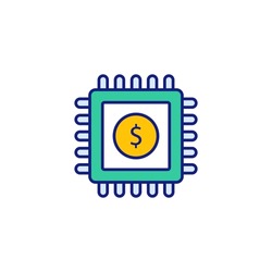 digital currency icon in vector. Logotype