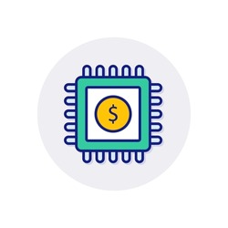 digital currency icon in vector. Logotype
