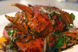 Chili fried crab with black peper