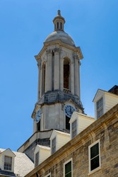 The Clock Tower in the campus of State University in summer sunny day, State College, Pennsylvania