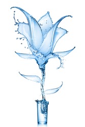 flower made of water splashes