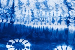 Indigo blue tie dye pattern abstract background