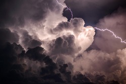 Lightning during a thunder storm