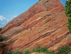 Red rock wall at the Red Rock Canyon in Colorado, USA