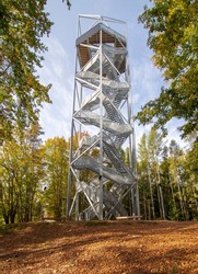 Lookout tower or observation tower in Horne Lazy, Brezno, Slovakia.
