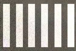 Zebra crossing on road top view used for pedestrians cross walk in urban traffic asphalt highway white and black lines
