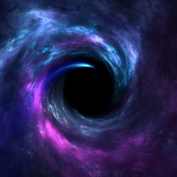 black hole, science fiction wallpaper. Beauty of deep space. Colorful graphics for background, like water waves, clouds, night sky, universe, galaxy, Planets, Credit app Procreate