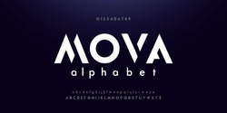Abstract digital modern alphabet fonts. Typography technology electronic dance music future creative font. vector illustraion