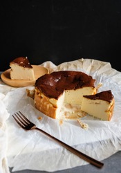 Delicious homemade pastry / Basque Burnt Cheesecake / Great for home party, birthday, anniversary and family gatherings