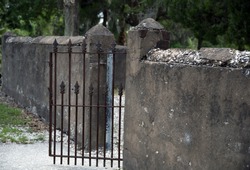 Old cemetery gate