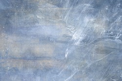 Abstract blue-gray colored painting on canvas, grunge background or texture 